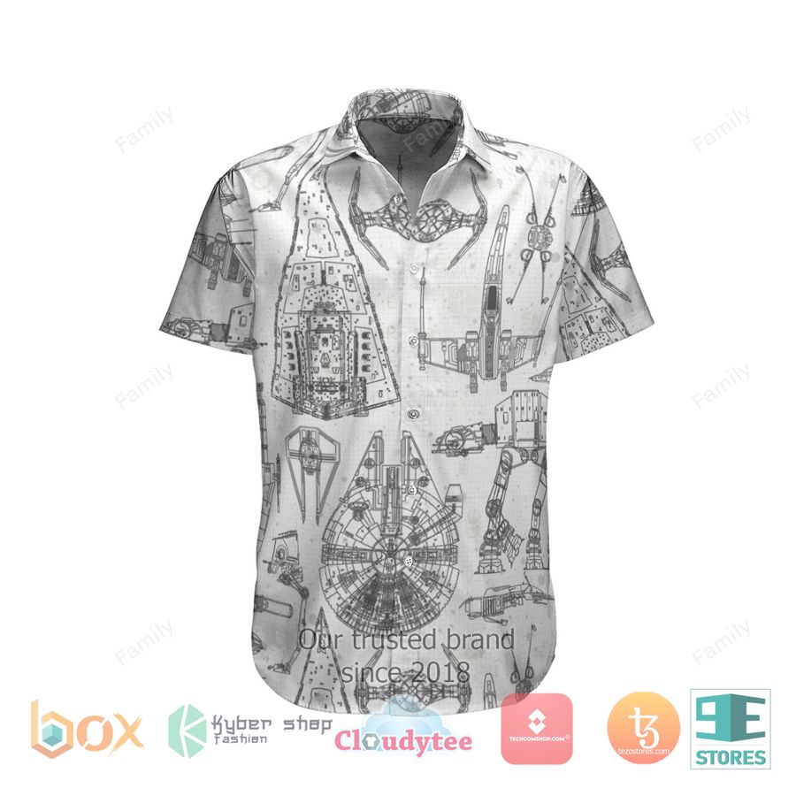 Star Wars Blue Vehicle Classic Hawaiian shirt, short