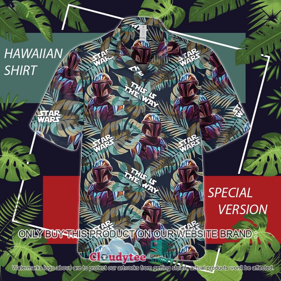 Star Wars Boba Fett tropical leafs Camo Hawaiian Shirt