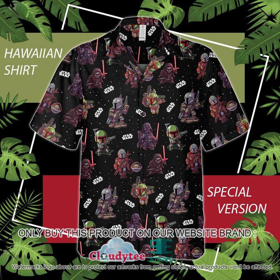 Star Wars Chibi Boba Fett Baby Yoda Hawaiian Shirt