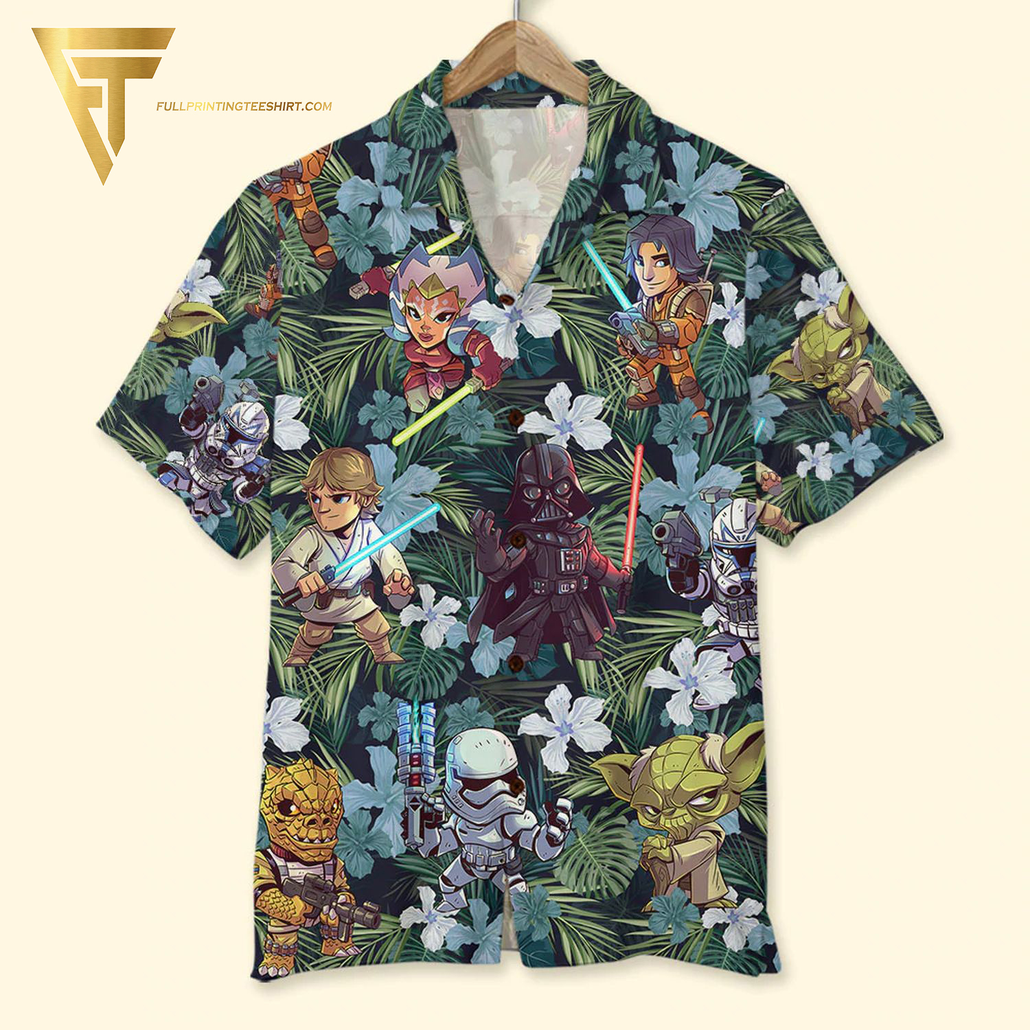 Star Wars ships and wing the force is strong with this one All Over Print Hawaiian Shirt And Beach Shorts