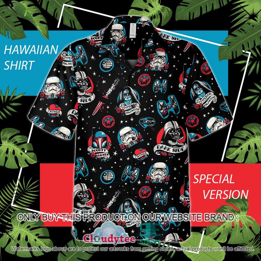 Star Wars Chibi Boba Fett Darth Vader Hawaiian Shirt