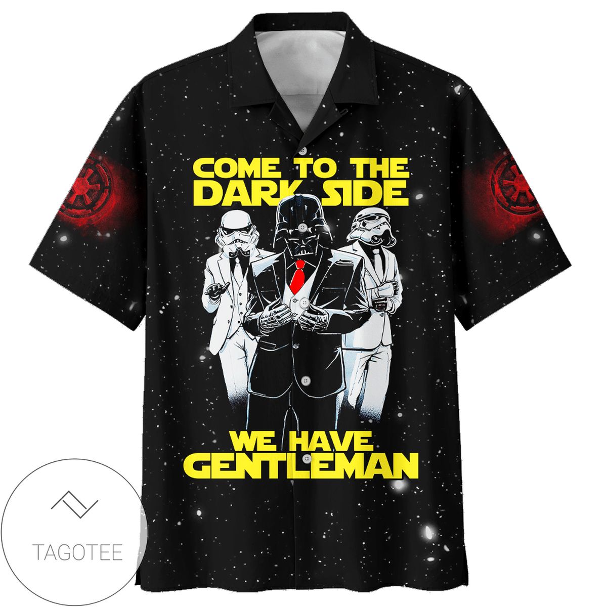 Star Wars Darth Vader Come To The Dark Side We Have Beer Hawaiian Graphic Print Short Sleeve Hawaiian Casual Shirt