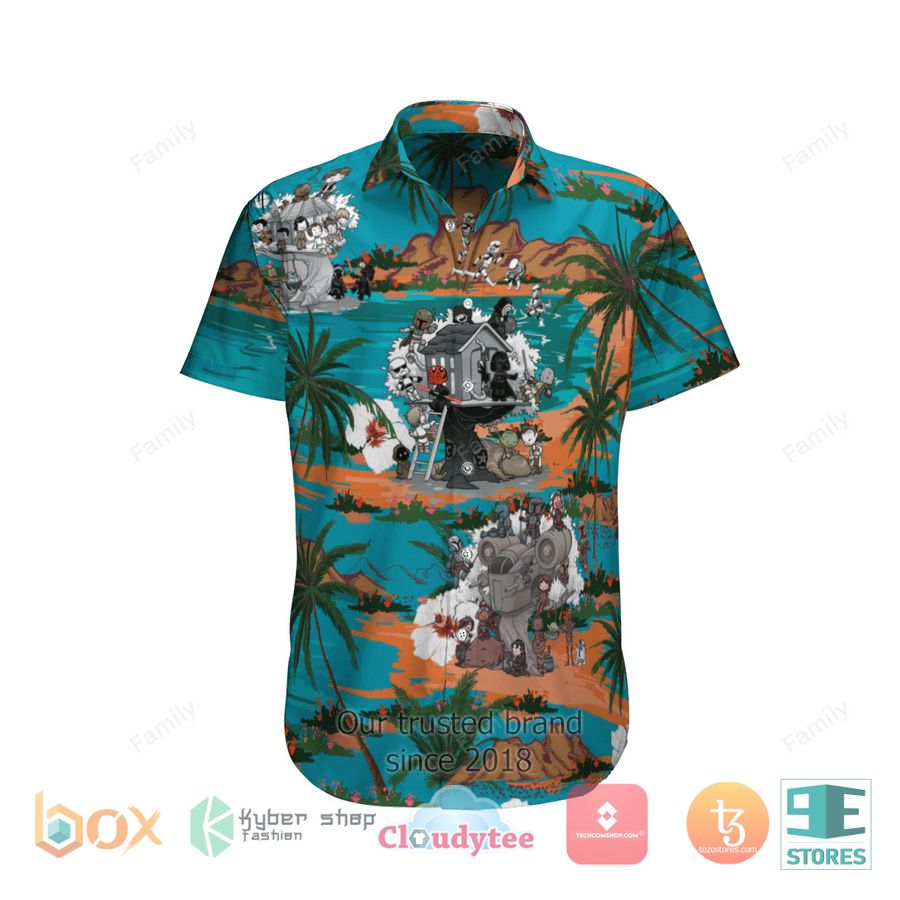 Star Wars Han Solo and Princess Leia beach Hawaiian 3D Shirt