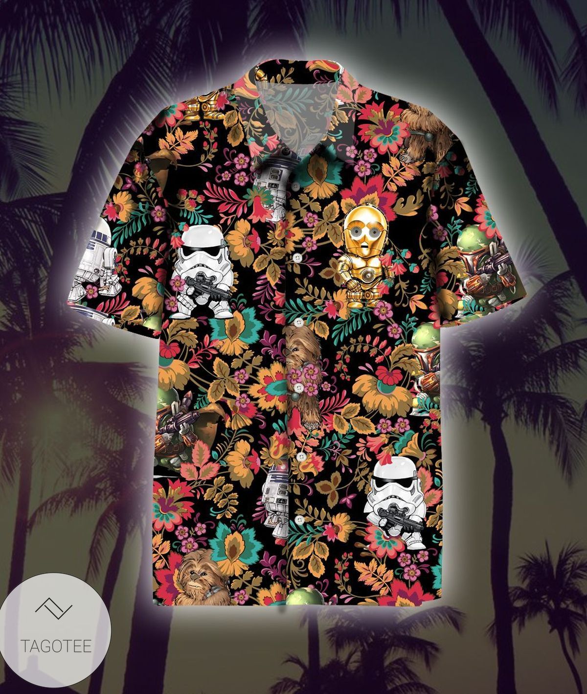 Star Wars Han Solo Cosplay Hawaiian Graphic Print Short Sleeve Hawaiian Casual Shirt