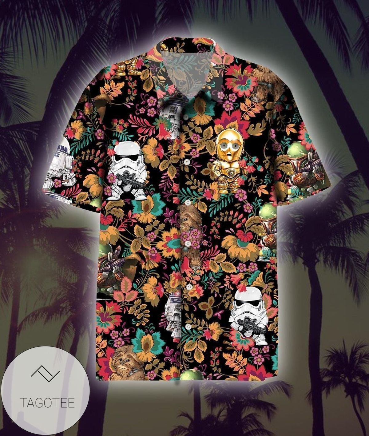 Star Wars Hawaiian III Graphic Print Short Sleeve Hawaiian Casual Shirt