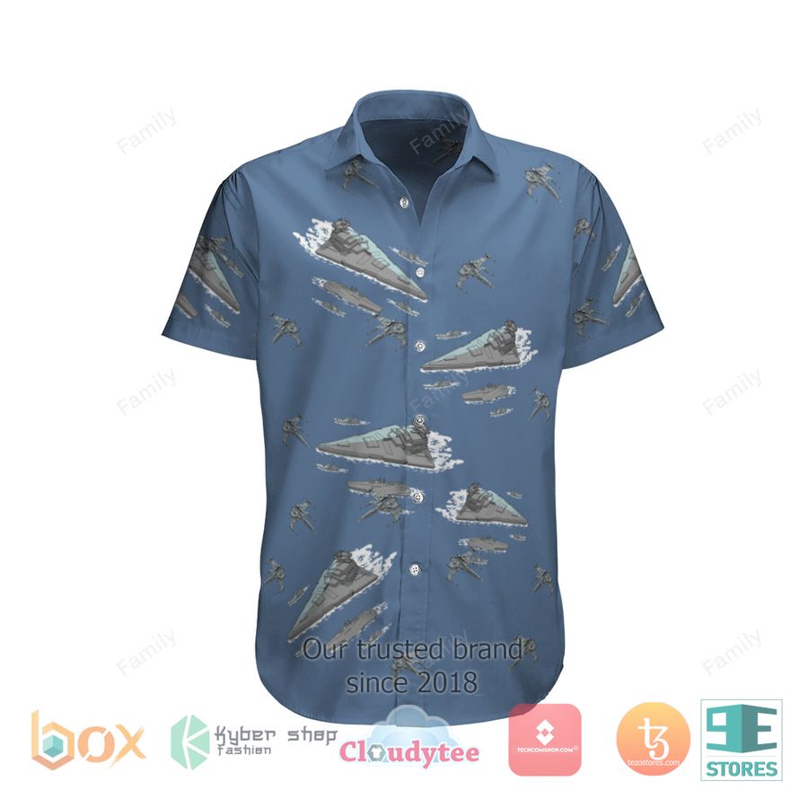 Star Wars Space Ship Black Hawaiian 3D Shirt