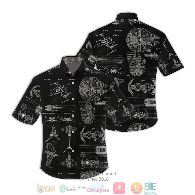 Star Wars Space Ship Green Hawaiian 3D Shirt