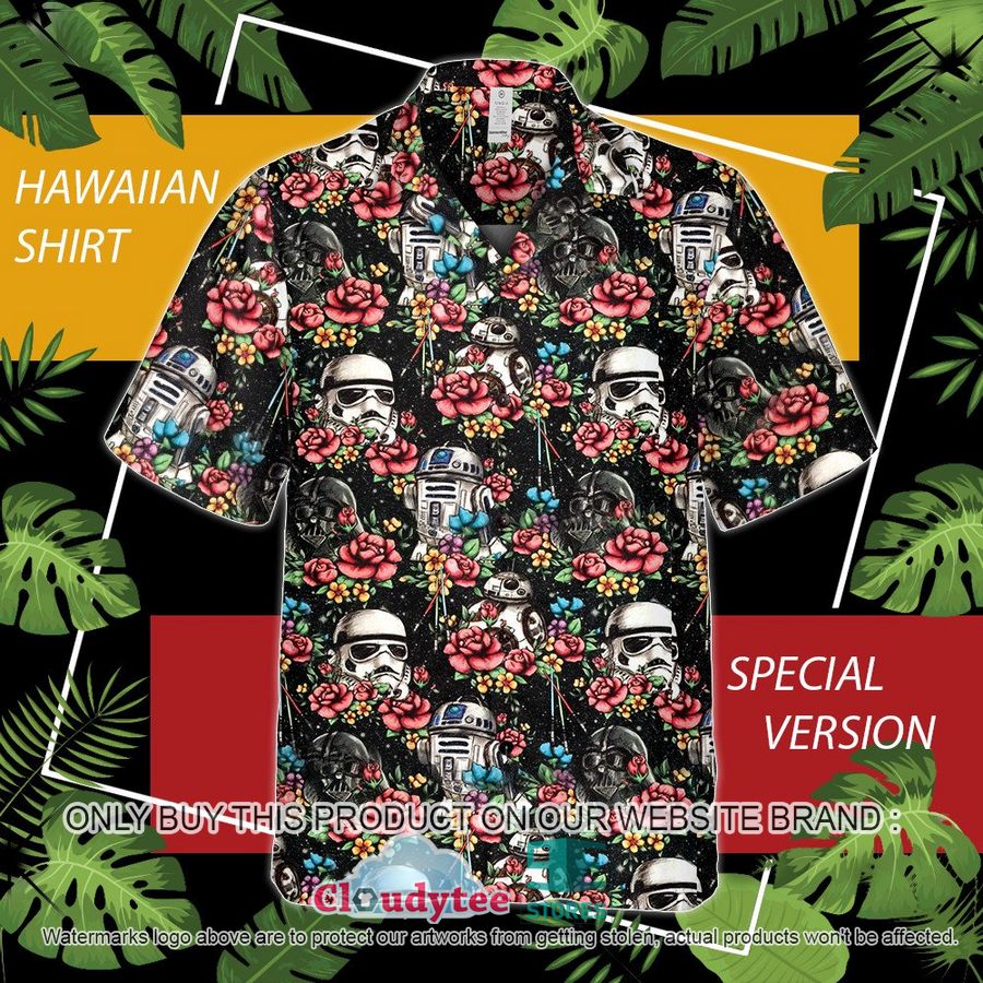 Star Wars Stormtrooper Flowers Hawaiian Shirt