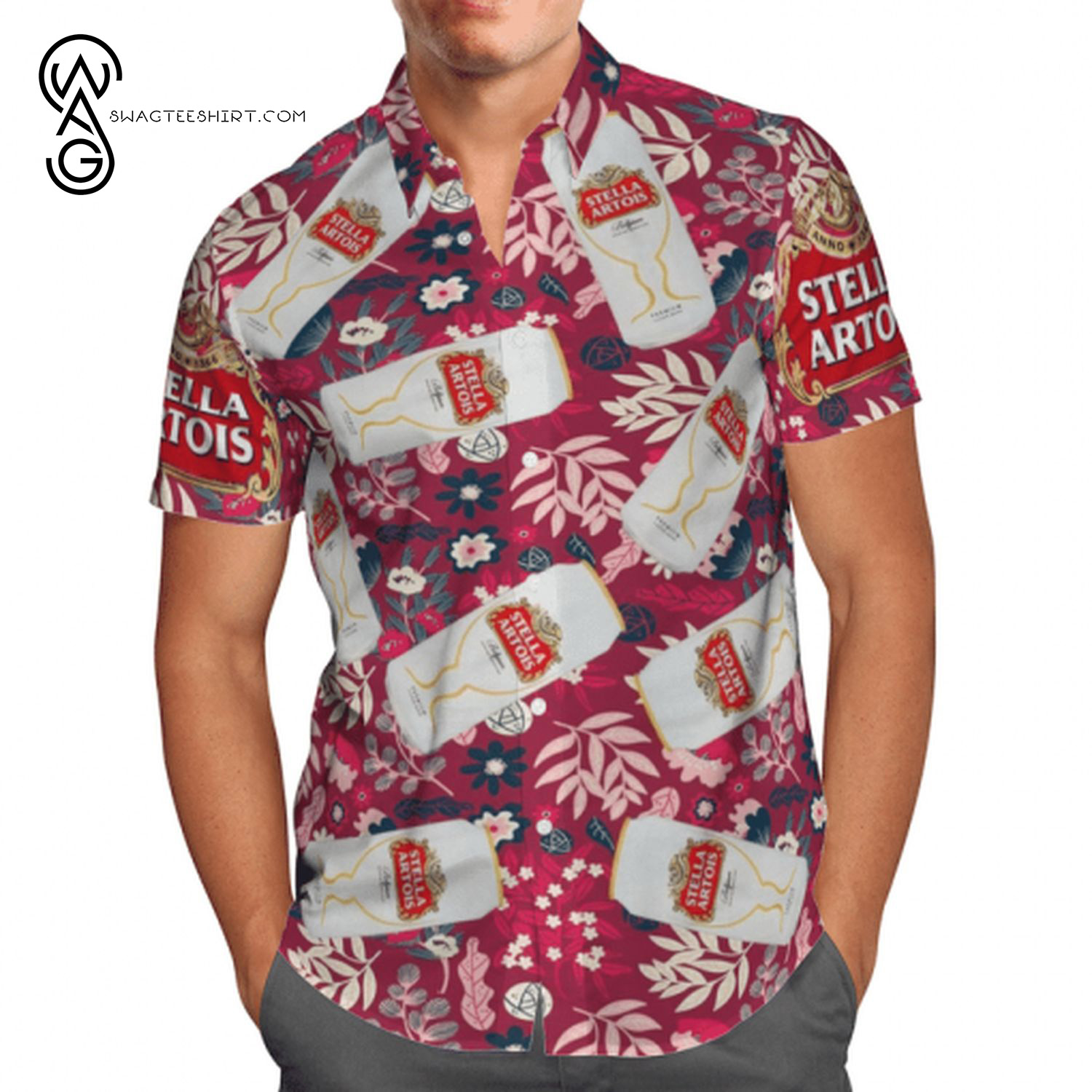 Stella Artois Beer Summer Vibes Hawaiian Shirt