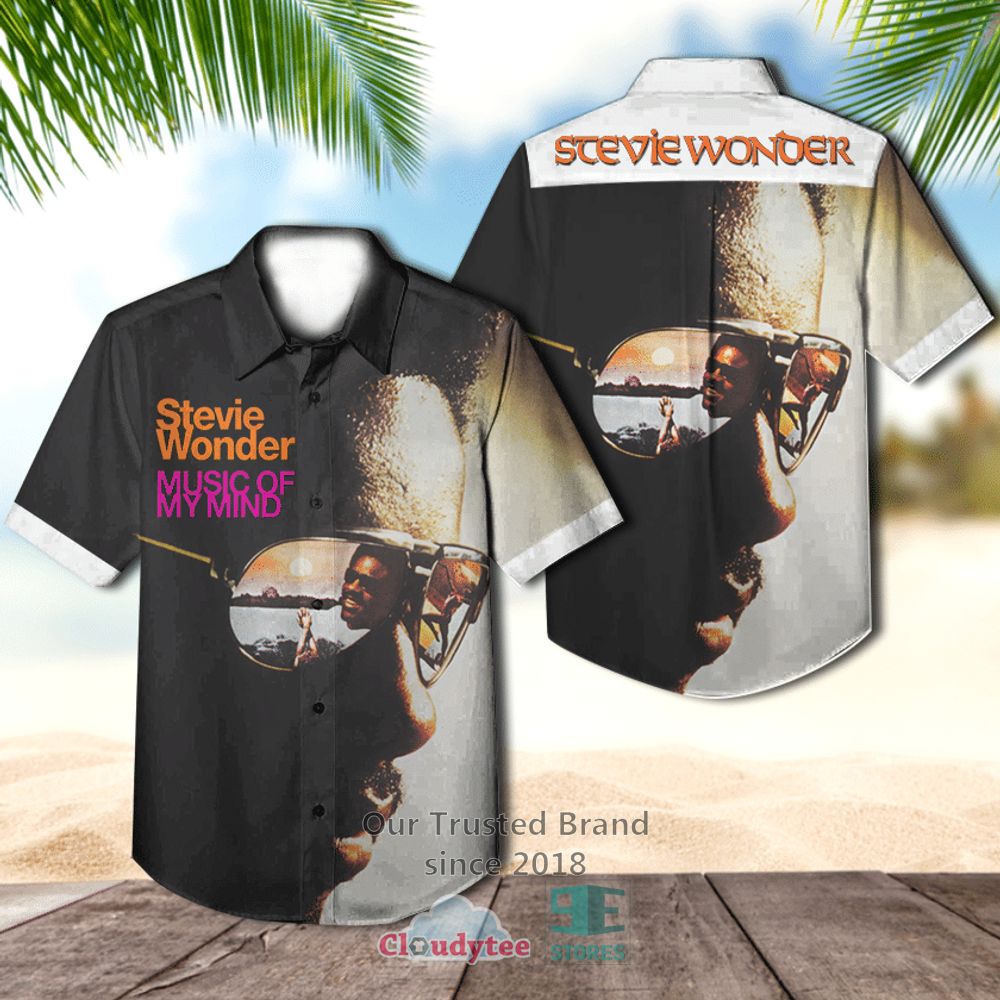 Stevie Wonder In Square Circle Casual Hawaiian Shirt