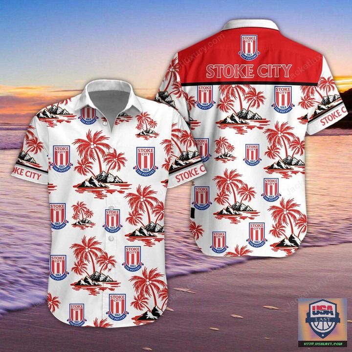 Stoke City FC Aloha Hawaiian Shirt Beach Short