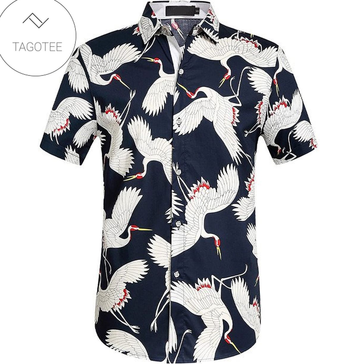 Stork Orange Hawaiian Shirt