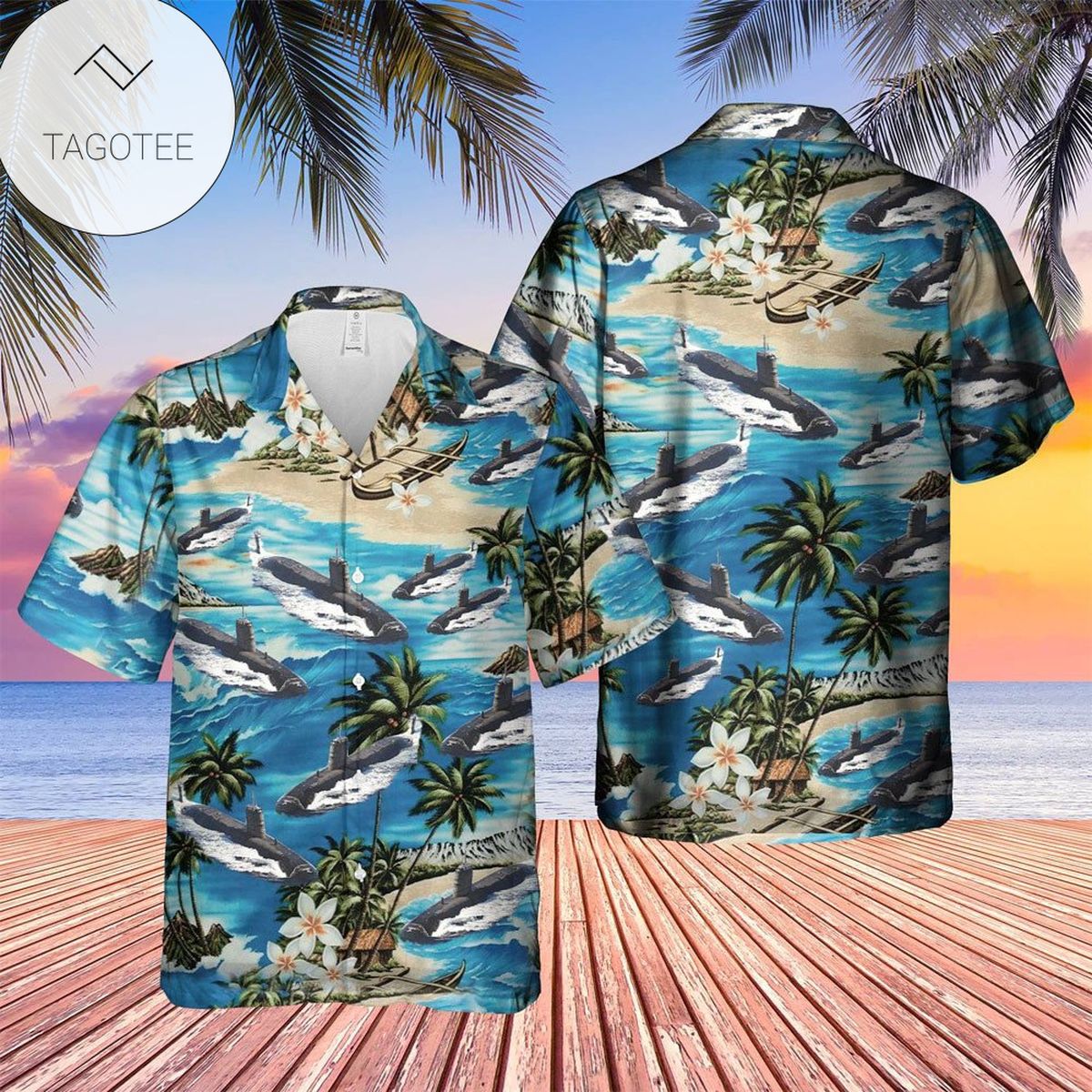 Submarine Hawaiian Shirt Submarine Lover Gifts