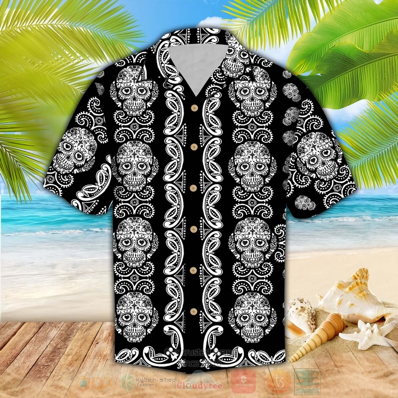 Sugar Skull San Francisco 49ers hawaiian shirt