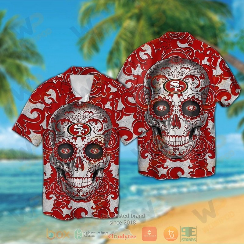 Sugar Skull Kansas City Chiefs hawaiian shirt