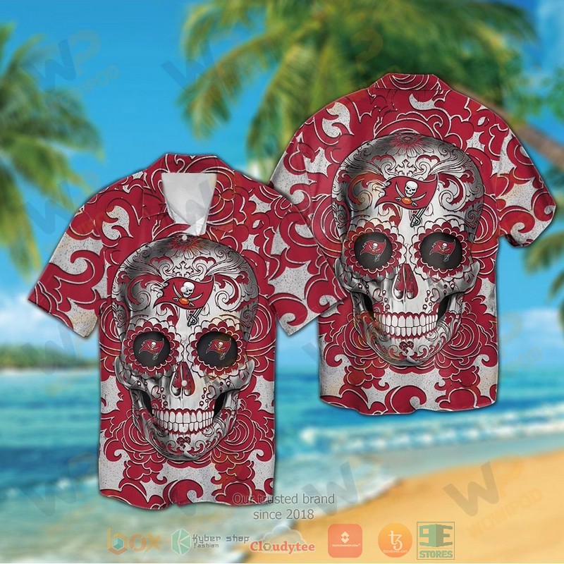 Sugar Skull Washington Redskins hawaiian shirt