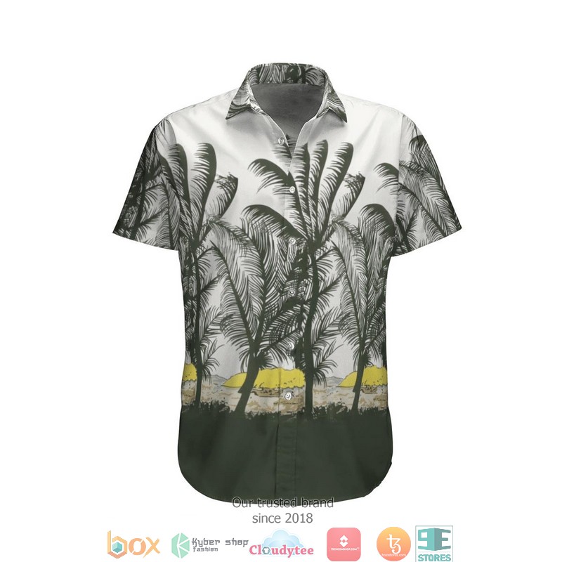 Summer Beach Coconut grey Hawaiian Shirt, Short