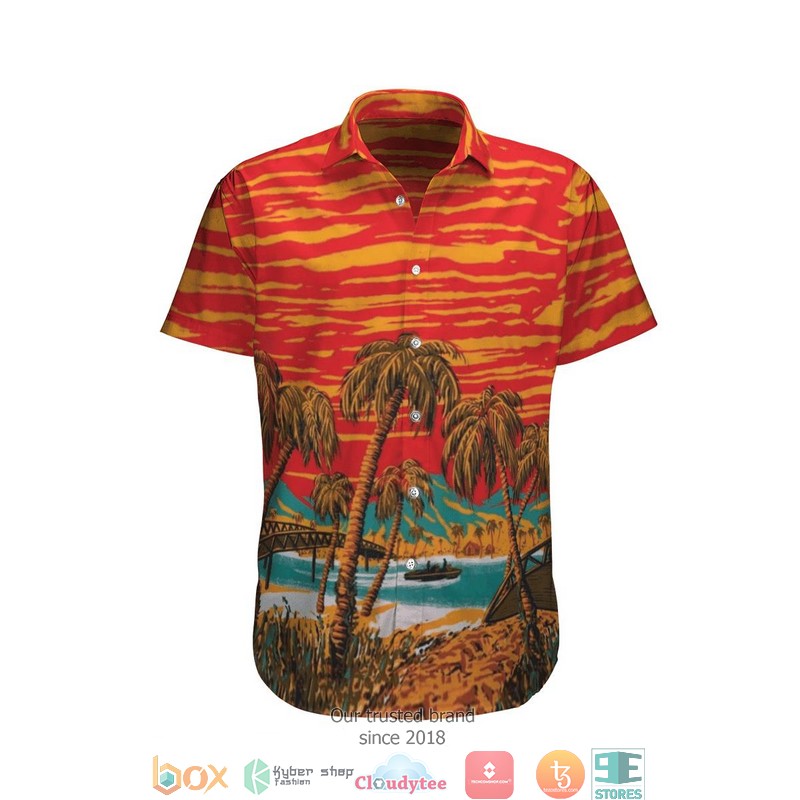 Summer Beach Sunset Hawaiian Shirt, Short