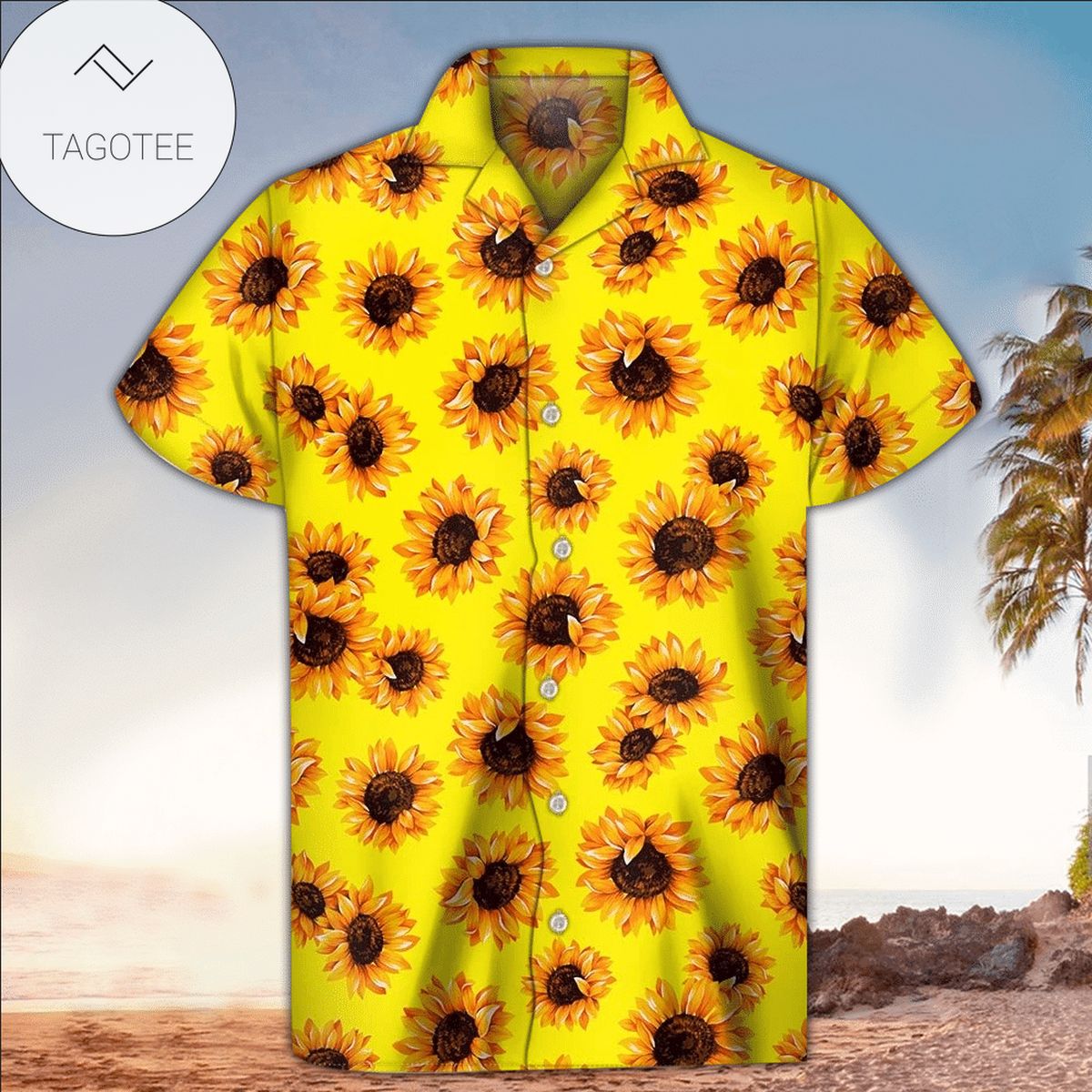 Sunflower Aloha Shirt Perfect Hawaiian Shirt For Sunflower Lover