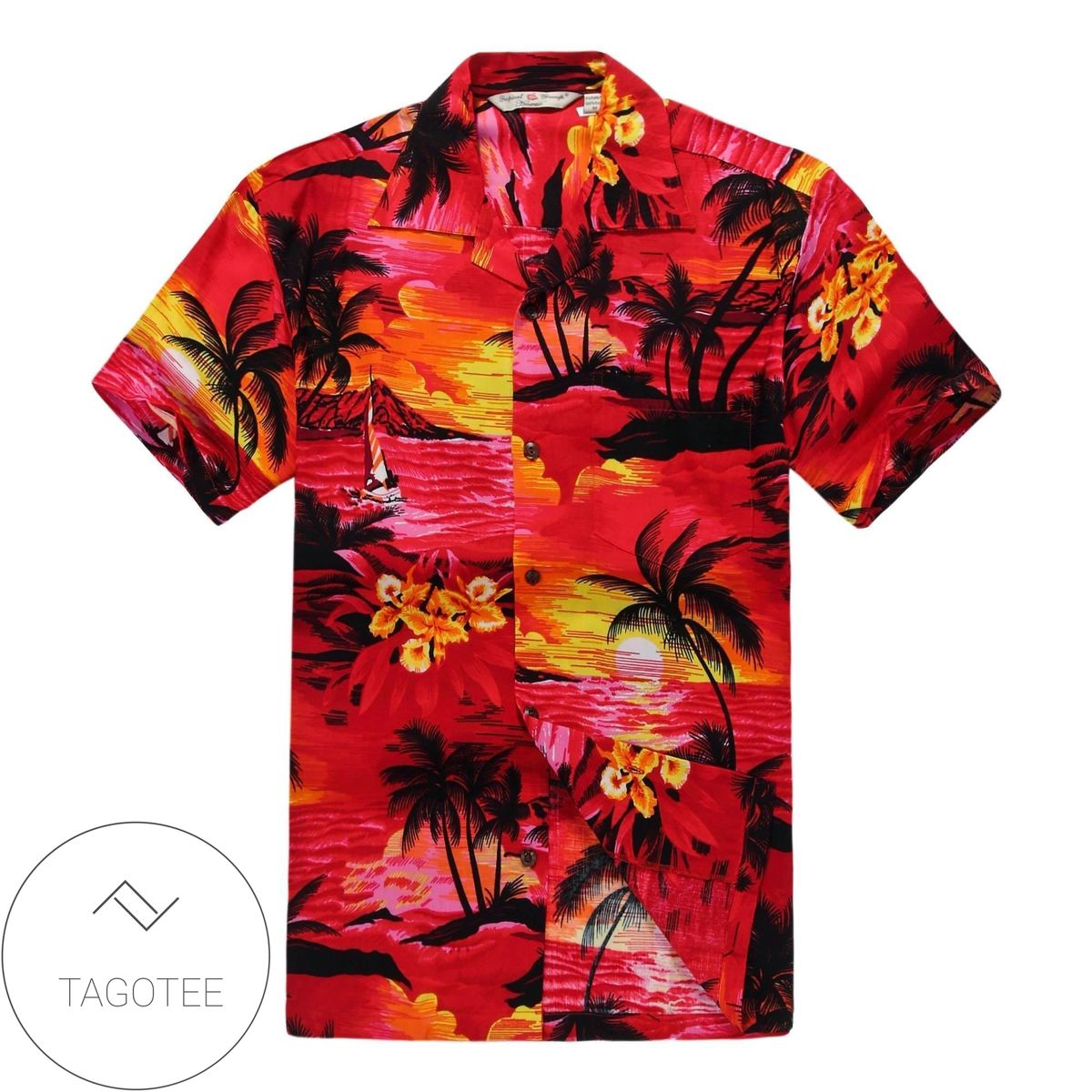 Sunset Summer Vibe Tropical Hawaiian Aloha Shirts