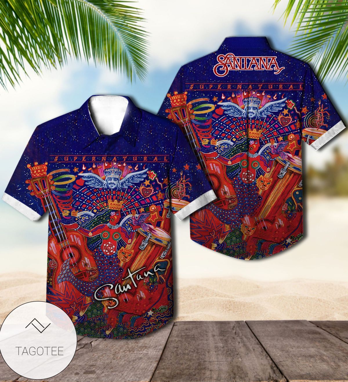 Supernatural Album Cover By Santana Hawaiian Shirt