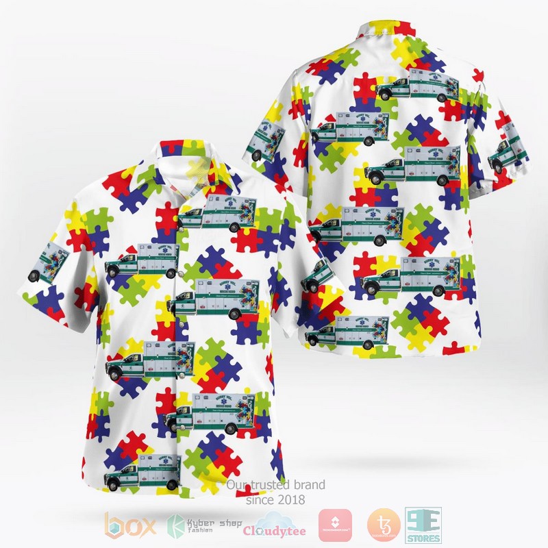 Surry Virginia Surry Volunteer Rescue Squad World Autism Awareness Day Hawaiian Shirt