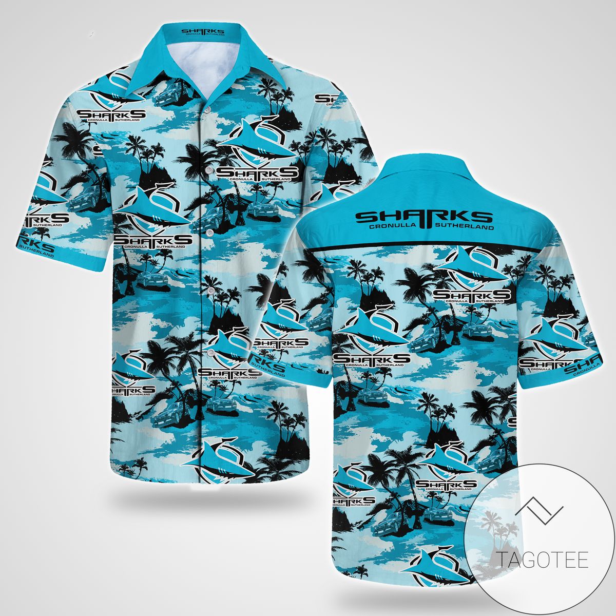 Sutherland Sharks Tommy Bahama Hawaiian Shirt