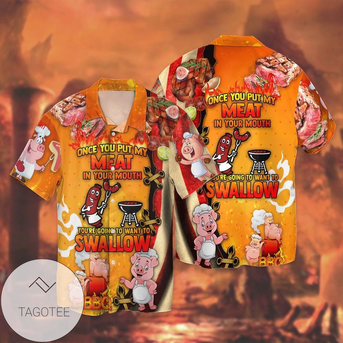 Swans And Ducks Swimming Hawaiian Shirt