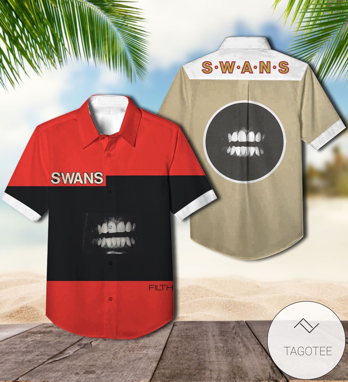 Swans And Ducks Swimming Hawaiian Shirt