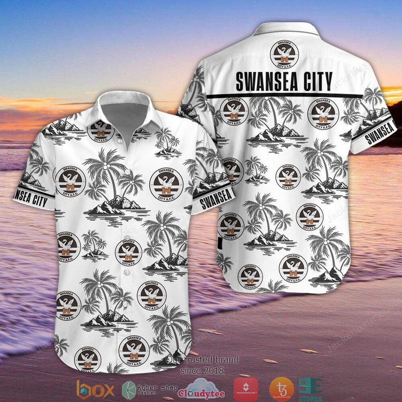 Swansea City A.F.C Hawaiian Shirt, Beach Short