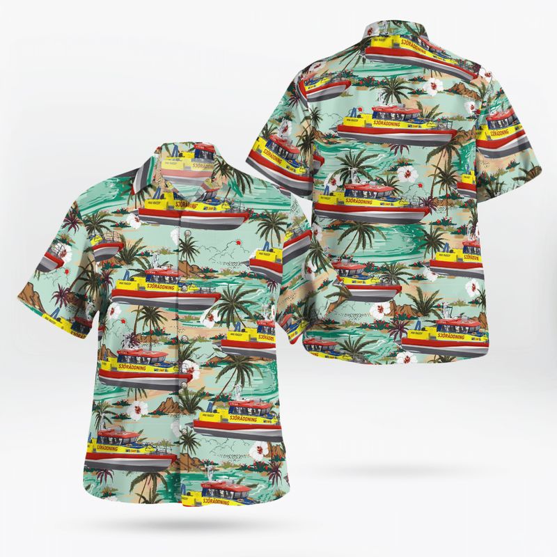 Swedish Sea Rescue Society Sjoraddningssallskapet Rescue Cruiser Hawaiian Shirt