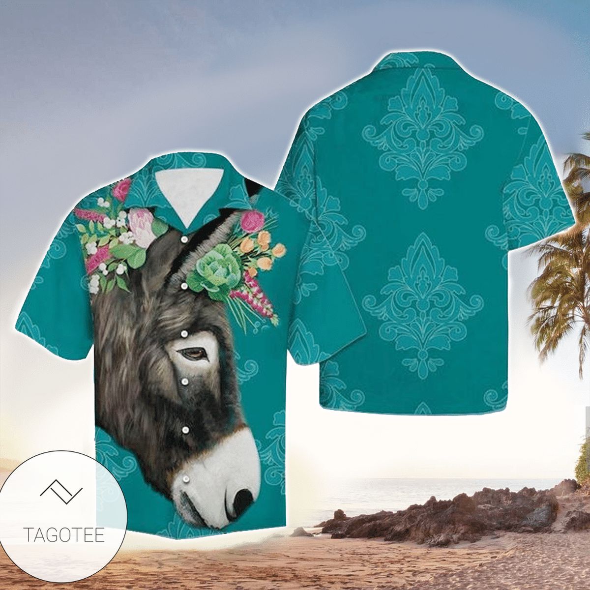 Sweet Donkey 3d Hawaiian Shirt For Men With Vibrant Colors And Textures