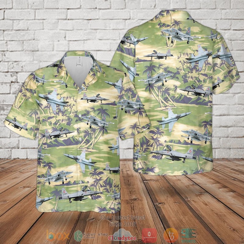 Swedish Air Force Flygvapnet Saab JAS-39C Gripen Hawaiian Shirt