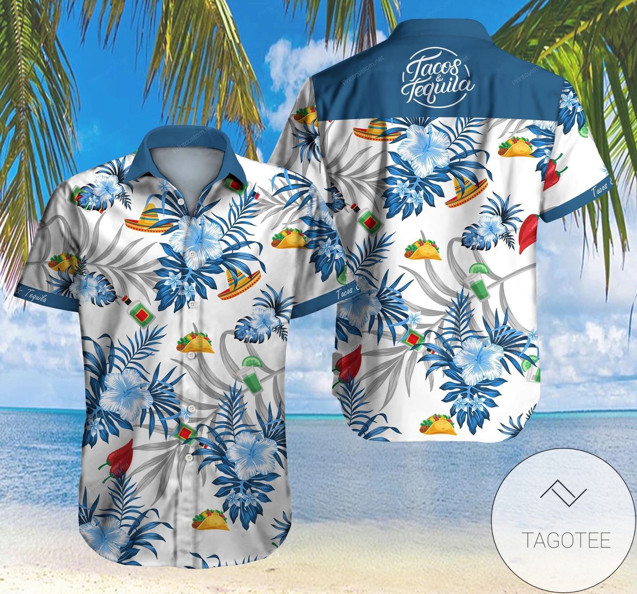 Tacos Green Yellow Hawaiian Shirts