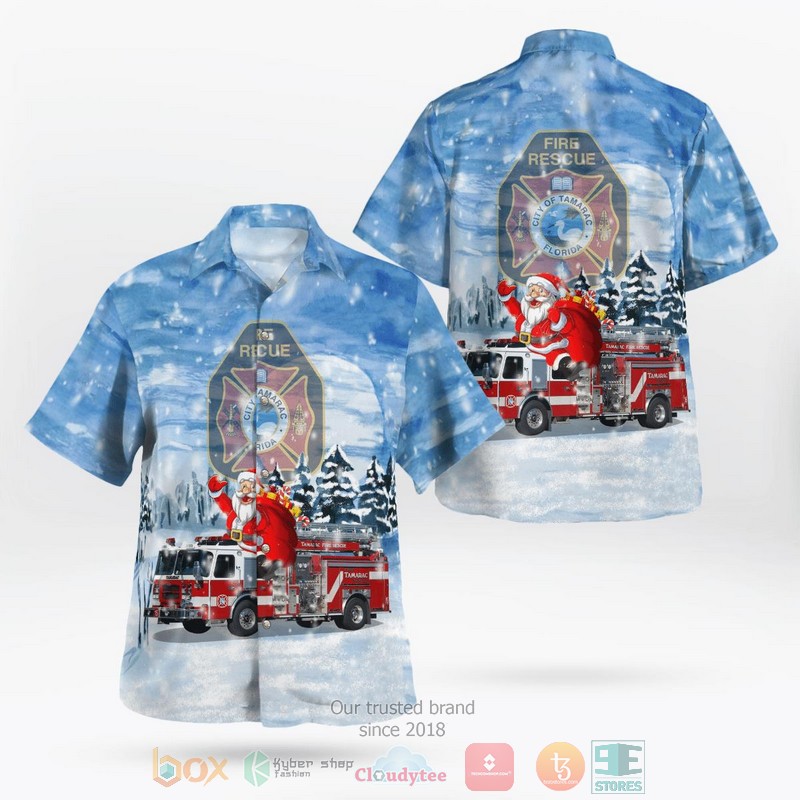 Tamarac Broward County Florida Tamarac Fire Department Hawaiian Shirt