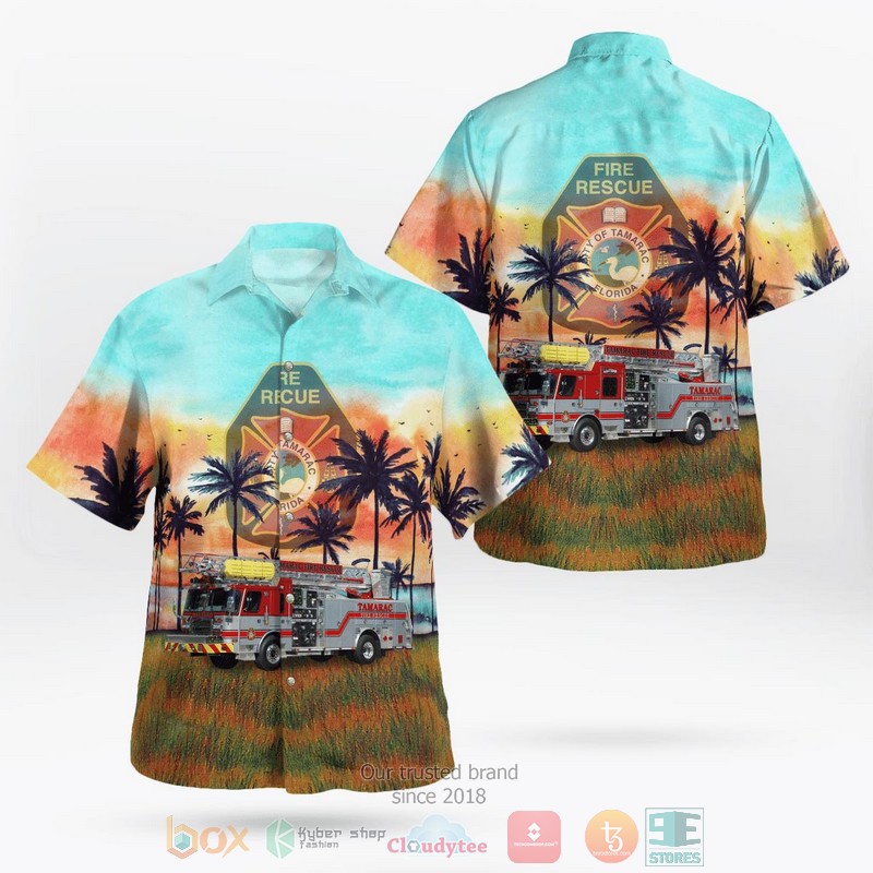 Tamarac Broward County Florida Tamarac Fire Department Christmas Hawaiian Shirt