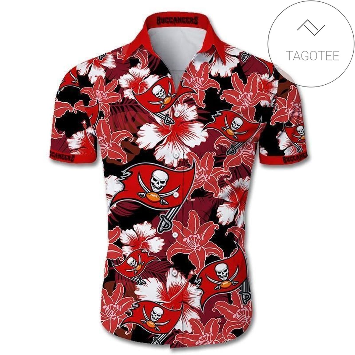 Tampa Bay Buccaneers Flower Short Sleeve Authentic Hawaiian Shirt 2022