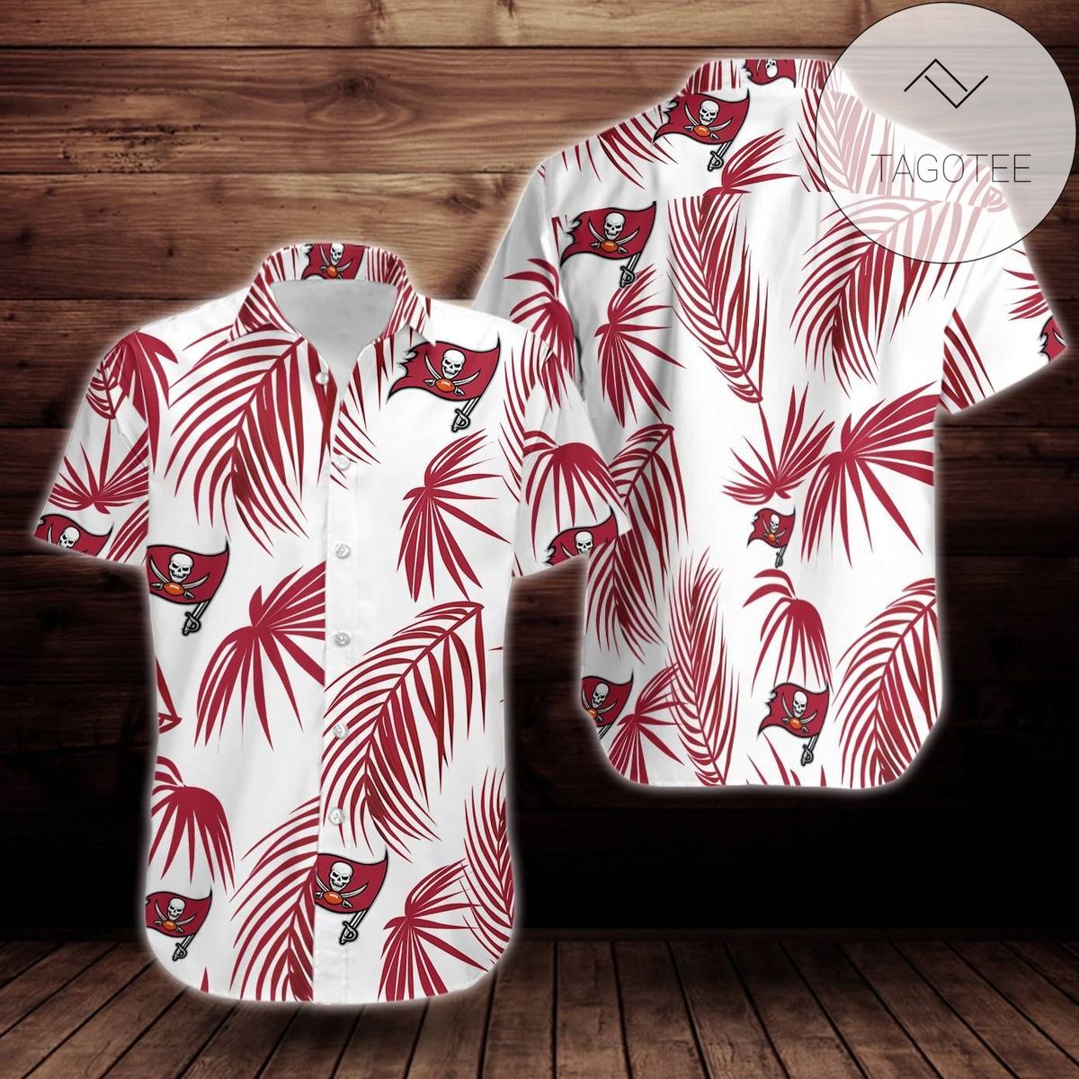 Tampa Bay Buccaneers Authentic Hawaiian Shirt 2022 Tropical Flower Short Sleeve Slim Fit Body