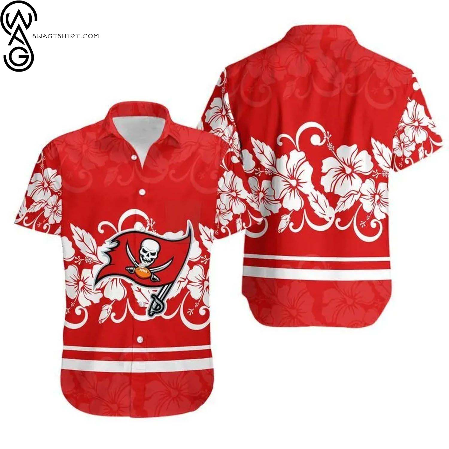 Tampa Bay Buccaneers Palm Leaf Summer Aloha Hawaiian Shirt