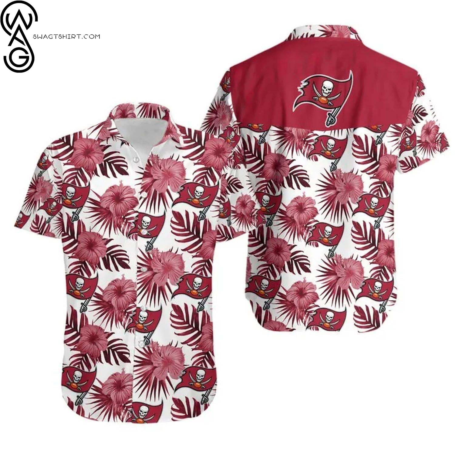 Tampa Bay Buccaneers Palm Leaf Summer Aloha Hawaiian Shirt