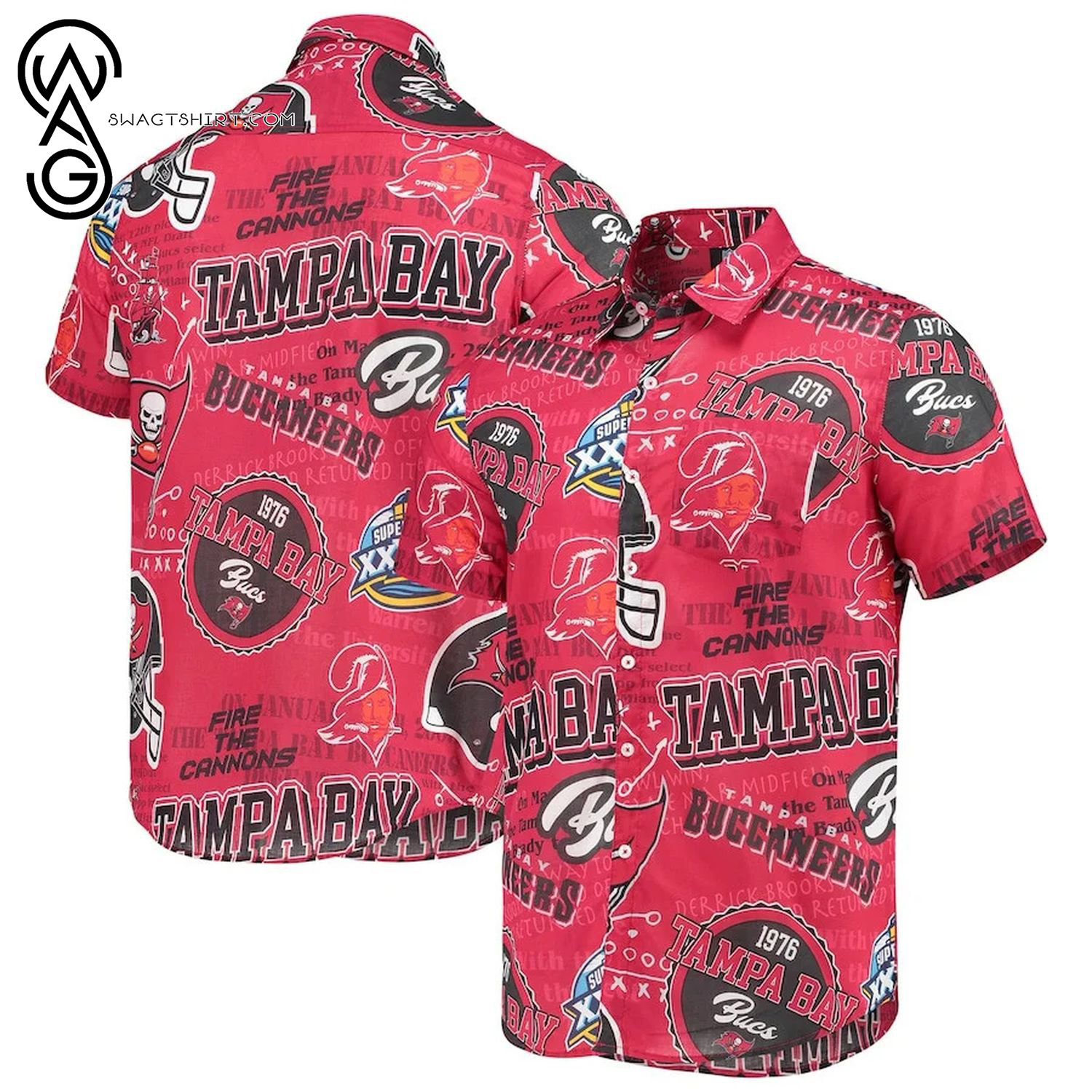 Tampa Bay Buccaneers Sports Fan Summer Vacation Hawaiian Shirt