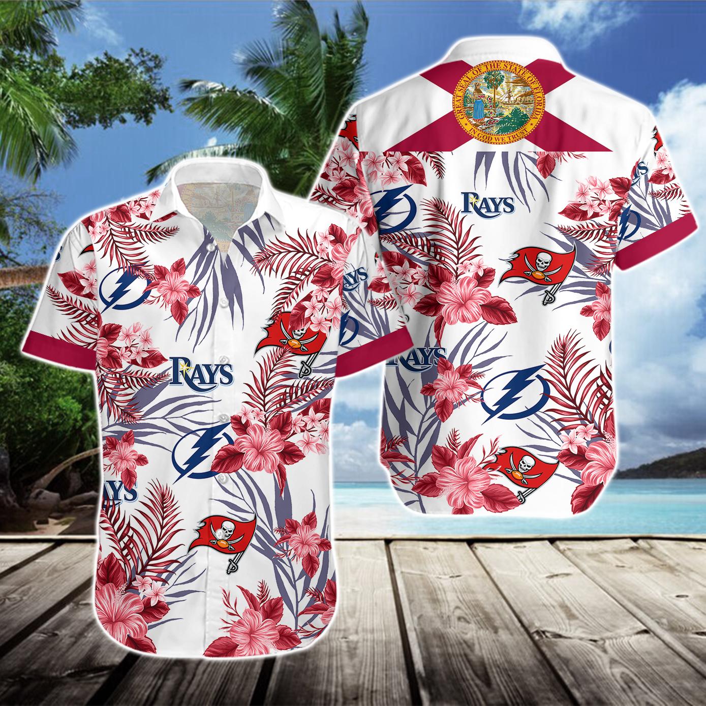 Tampa Bay Buccaneers Tampa Bay Lightning, Tampa Bay Rays Hawaiian Shirt