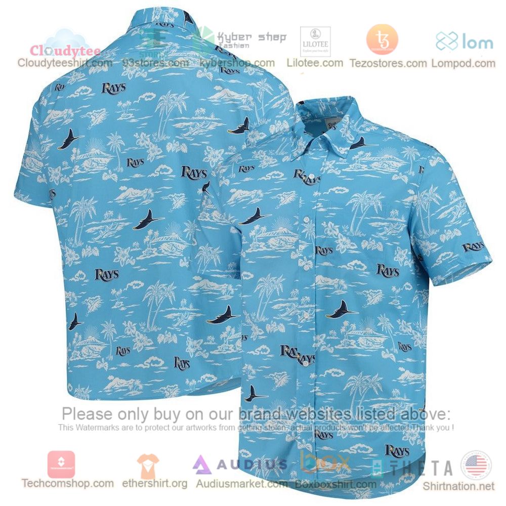 Tampa Bay Rays Button-Up Hawaiian Shirt