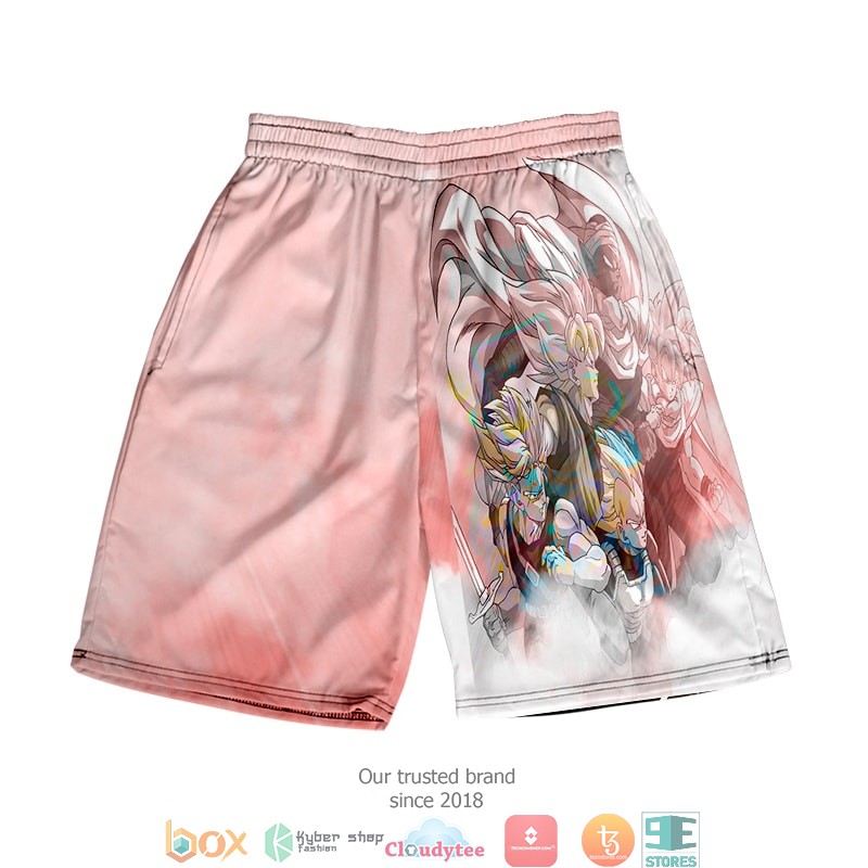 Team Saiyan Goku Pink Double Brushed Dragon Ball Classic Shorts