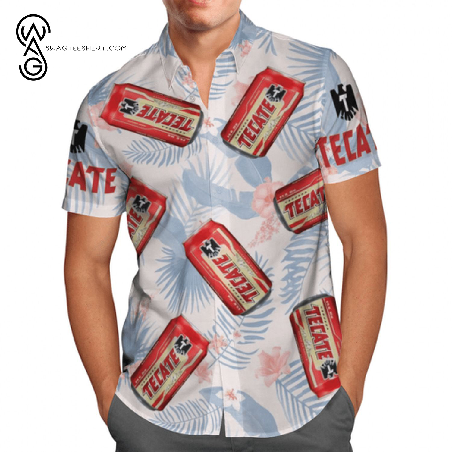 Tecate Beer Palm Tree Summer Outfits Hawaiian Shirt