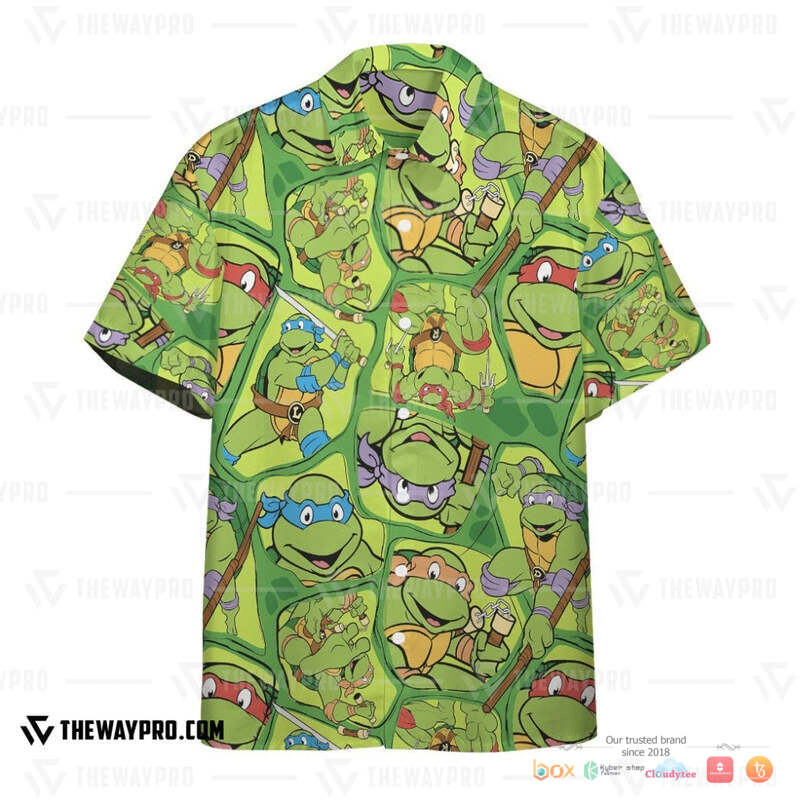 Teenage Mutant Ninja Turtles Characters Black Hawaiian shirt