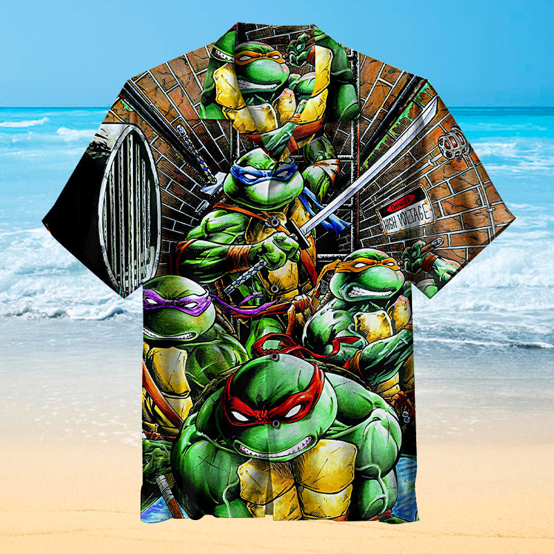 Teenage Mutant Ninja Turtles IV Turtles In TimeHawaiian Shirt