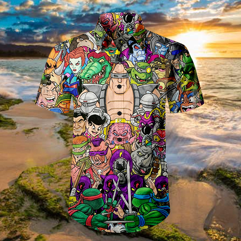 Teenage Mutant Ninja Turtles IV Turtles In TimeHawaiian Shirt