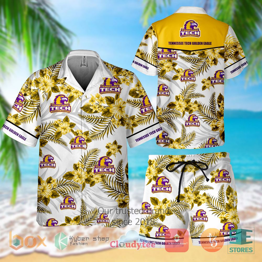 Tennessee Titans FOCO Paradise Floral Cream Hawaiian Shirt