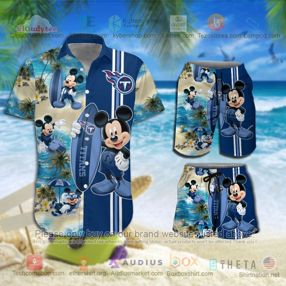 Tennessee Titans Mickey Mouse NFL Hawaiian Shirt, Short